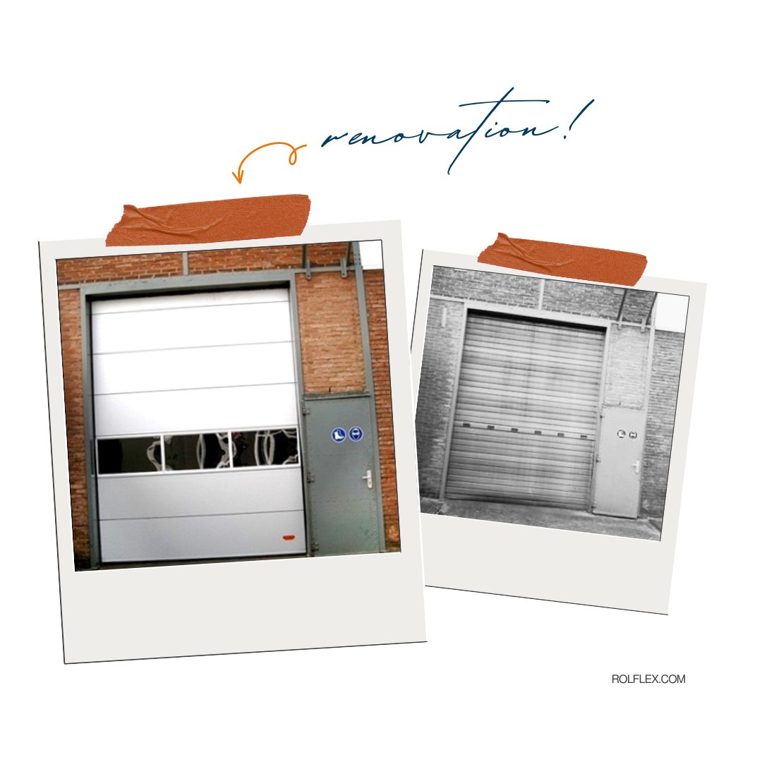 Rolflex's tweet photo. In with the new, out with the old! Replace your old roller doors with a Compact door. For better insulation, more light and easier access while still keeping the compact dimension of the old roller door.  https://t.co/K3Kr2wDuuW https://t.co/kHnn0gEbLl