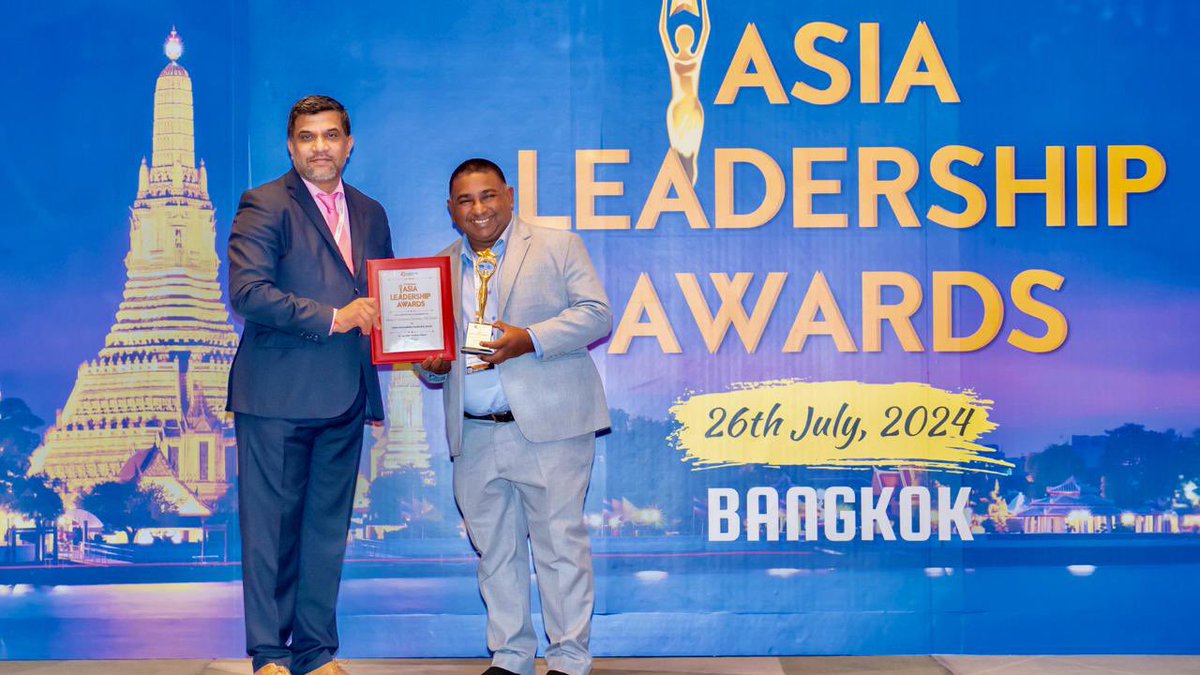 Absolutely honoured to accept the Award for Sustainability Leadership  at the  Asian Leadership Awards in Bangkok on behalf of the entire team at CCC. It is a testament to the fantastic work by a dedicated team guided by a visionary Board and I am deeply indebted to you all.