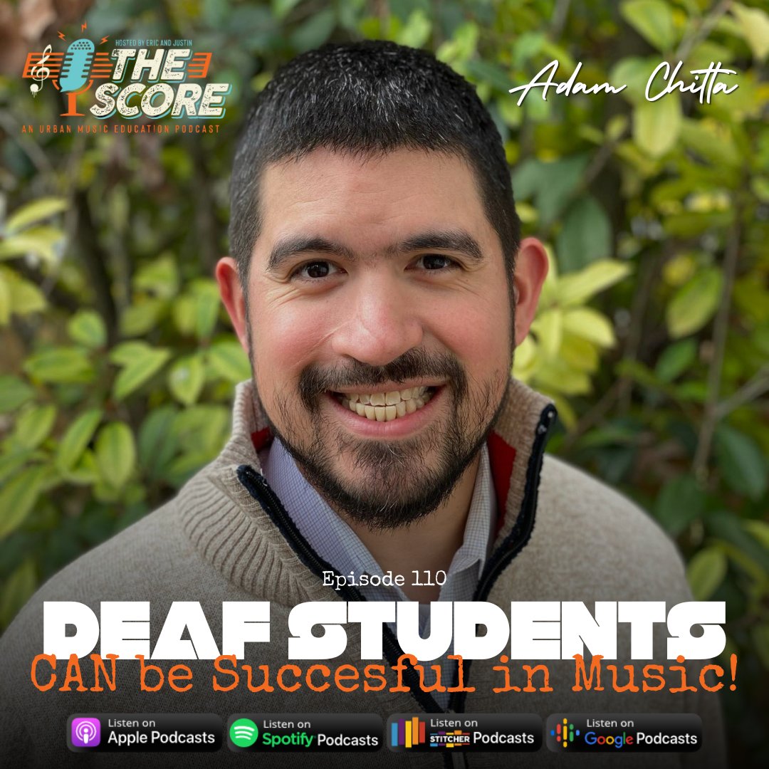 💥New Episode Alert on The Score Podcast!💥

🎙 Episode 110: Adam Chitta-Deaf Students CAN be successful in music!

▶️ Listen Now: linktr.ee/thescorepodcast

🔗 Stay Connected: Follow us <a href="/podthescore/">The Score Podcast</a> for updates and more insights.

#UrbanMusicEd #MusicEducation #MusicEd  🎵