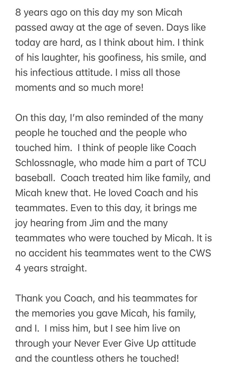 AhernMo's tweet image. Eight years ago today….@TCU_Baseball @TexasBaseball @TCU @UTAustin