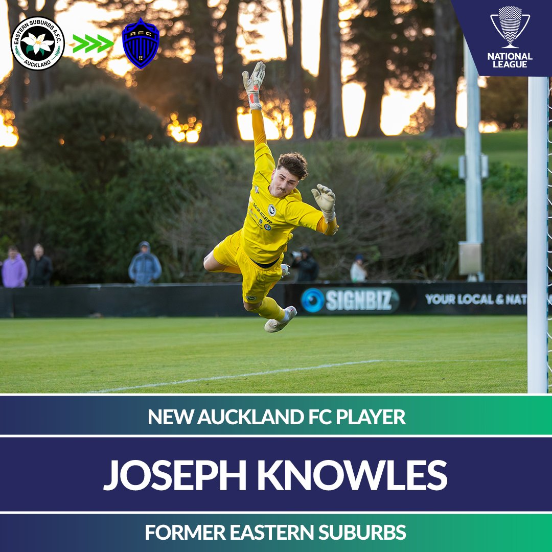 🚨 New Signing Alert! 🚨

Joseph Knowles has officially joined <a href="/fc_auckland/">Auckland FC</a> as one of their new players!

The talented 19-year-old goalkeeper played for @esafc in our National League! 👏

#NZNationalLeague #NZFootball