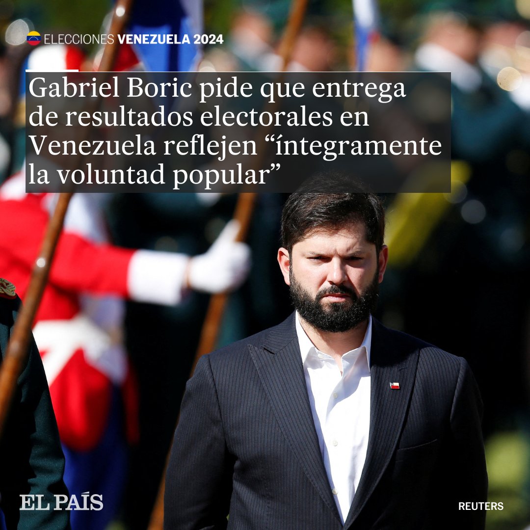 El presidente de Chile, Gabriel Boric, es el primer mandatario en exigir transparencia en la contabilización de los votos en Venezuela: "La entrega de los resultados de esta elección trascendental para Venezuela deben ser transparentes, oportunos y reflejar íntegramente la
