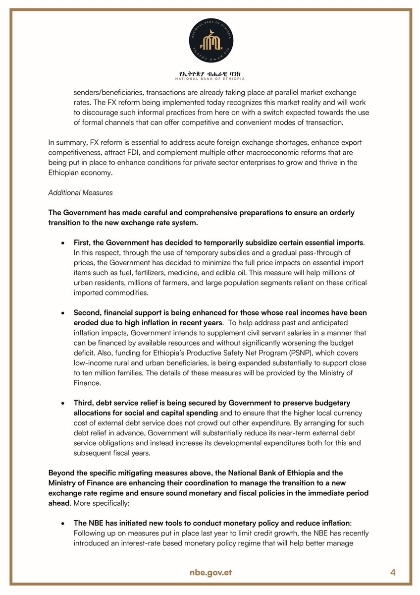 National Bank of Ethiopia tweet media
