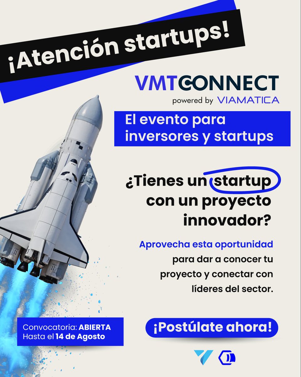Viamatica's tweet image. ¡Atención Startups Innovadoras!

VMTCONNECT te brinda la oportunidad para:
➡️ Conectar con inversores
➡️ Aprender de mentores experimentados
➡️ Ampliar tu red de contactos con otras startups

Postúlate aquí: bit.ly/FormularioVMTC…

#Viamatica #VMTCONNECT #Embarca #Startup #Tech