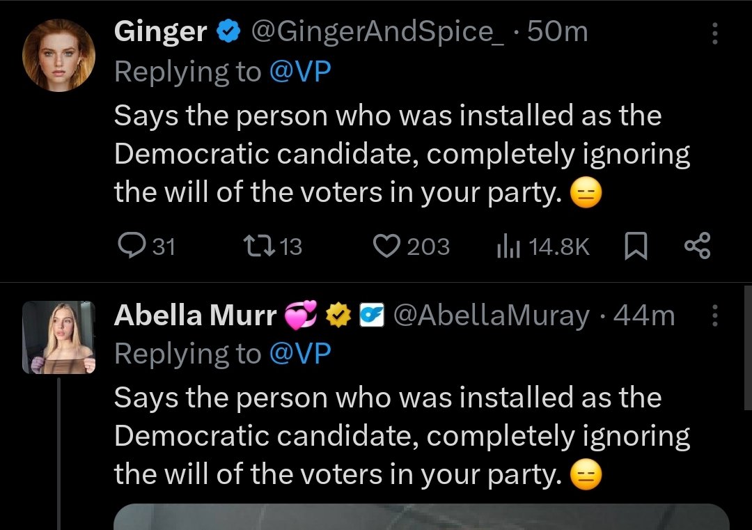 Taveren80's tweet photo. @GingerAndSpice_ @VP GFY, bot bitch https://t.co/nw4BJQRYZT