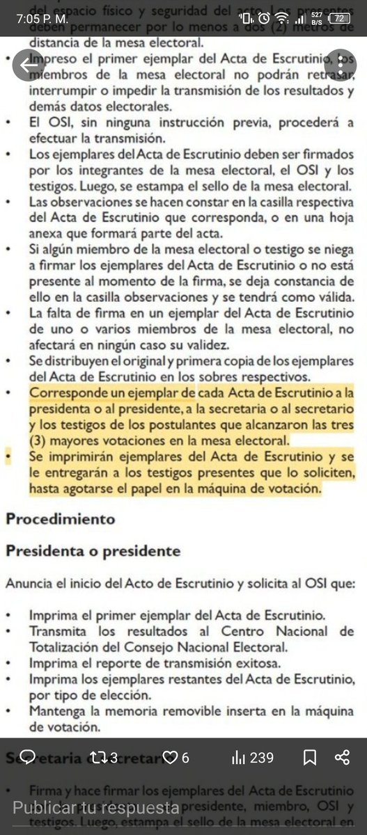 ajcaleca's tweet photo. Reportes muy preocupantes desde muchas mesas de votación, donde se pretende negar el derecho que tienen los testigos de obtener una copia del Acta de Escrutinio. Derecho consagrado en la Ley de Procesos Electorales (art. 143) y en el 337 del Reglamento de esta Ley. Dicho derecho está claramente expresado en el Manual de Mesa que ha distribuido el CNE, según pueden observar en la imagen adjunta.
Señores Rectores del CNE, informen al país cuanto antes sobre este inalienable derecho. En sus manos está la culminación justa y tranquila de esta jornada histórica