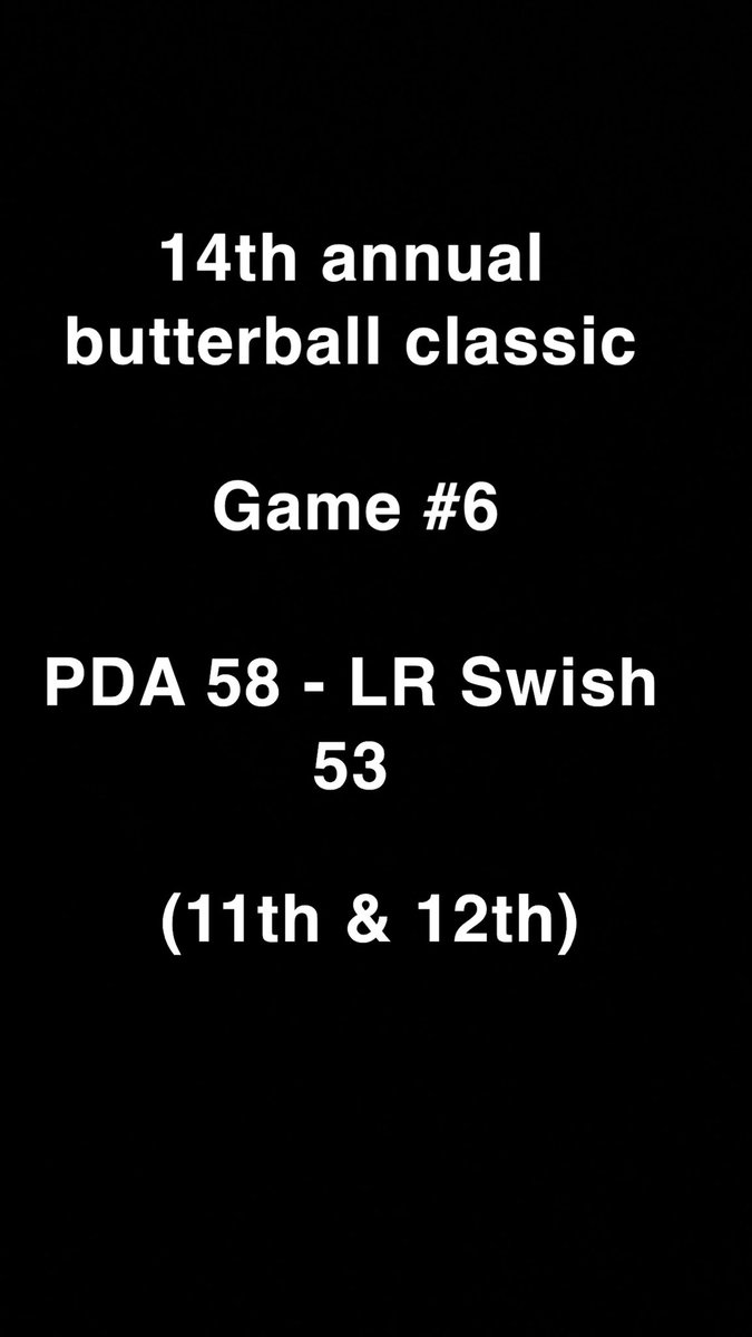 Game #6 #butterballclassic