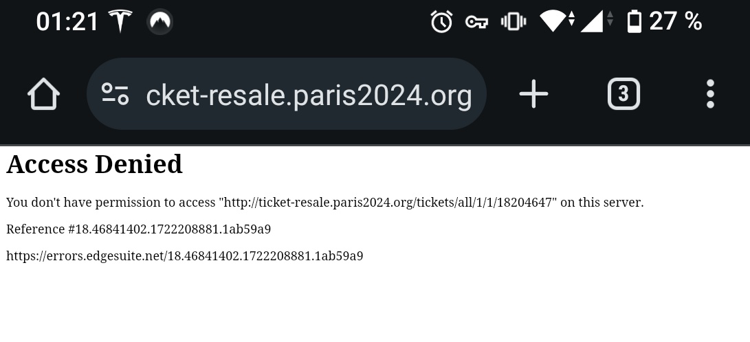 Pokeskimau's tweet photo. @Paris2024 je veux voir le skate street!! J'arrive pas à avoir de place!!! J'essaye depuis l'ouverture des ventes!!! C'est impossible !!!! Fucking Access denied !!! "La place est déjà dans le panier de quelqu'un" !!! Comment on fait p*tain??!! J'ai les moyens, je veux y aller !! https://t.co/Kvu9Ac1nSy