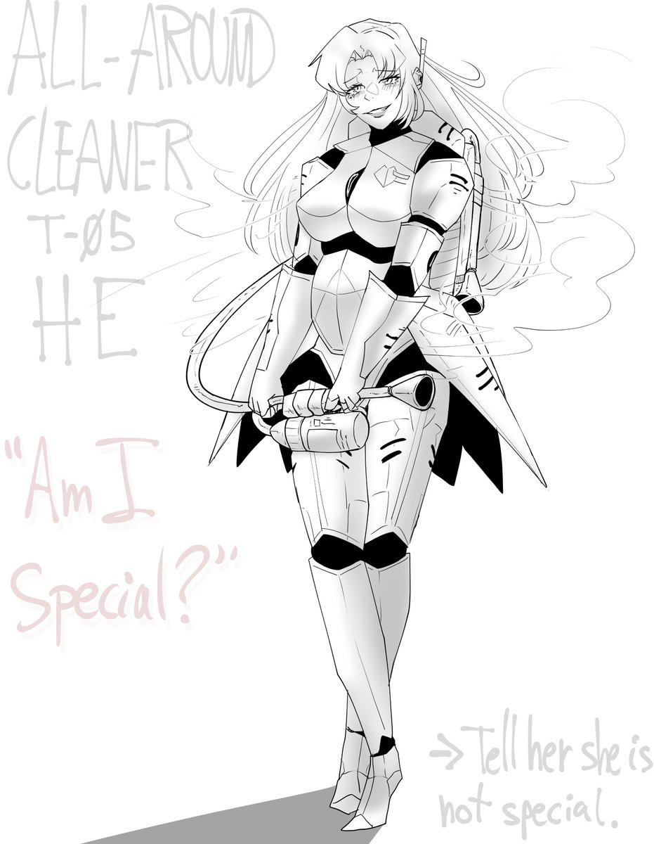 tanginamaran's tweet image. Like this...? Idk how to draw mecha parts sorry. 🪓🤖#Limbus_Company #LimbusCompany