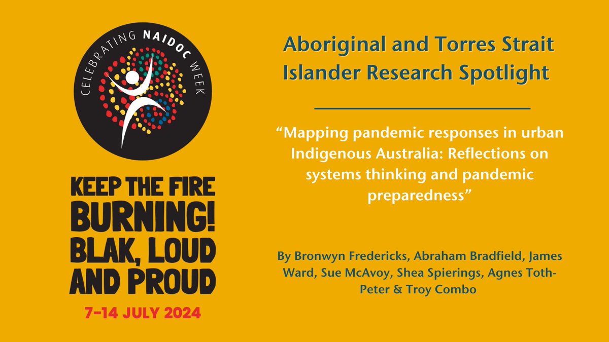 How can systems thinking help us unpack complex health problems? And how does it intersect with Australian Indigenous methodologies? As we continue our Aboriginal and Torres Strait Islander research spotlight, check out this recent article: doi.org/10.1016/j.anzj… #NAIDOC2024