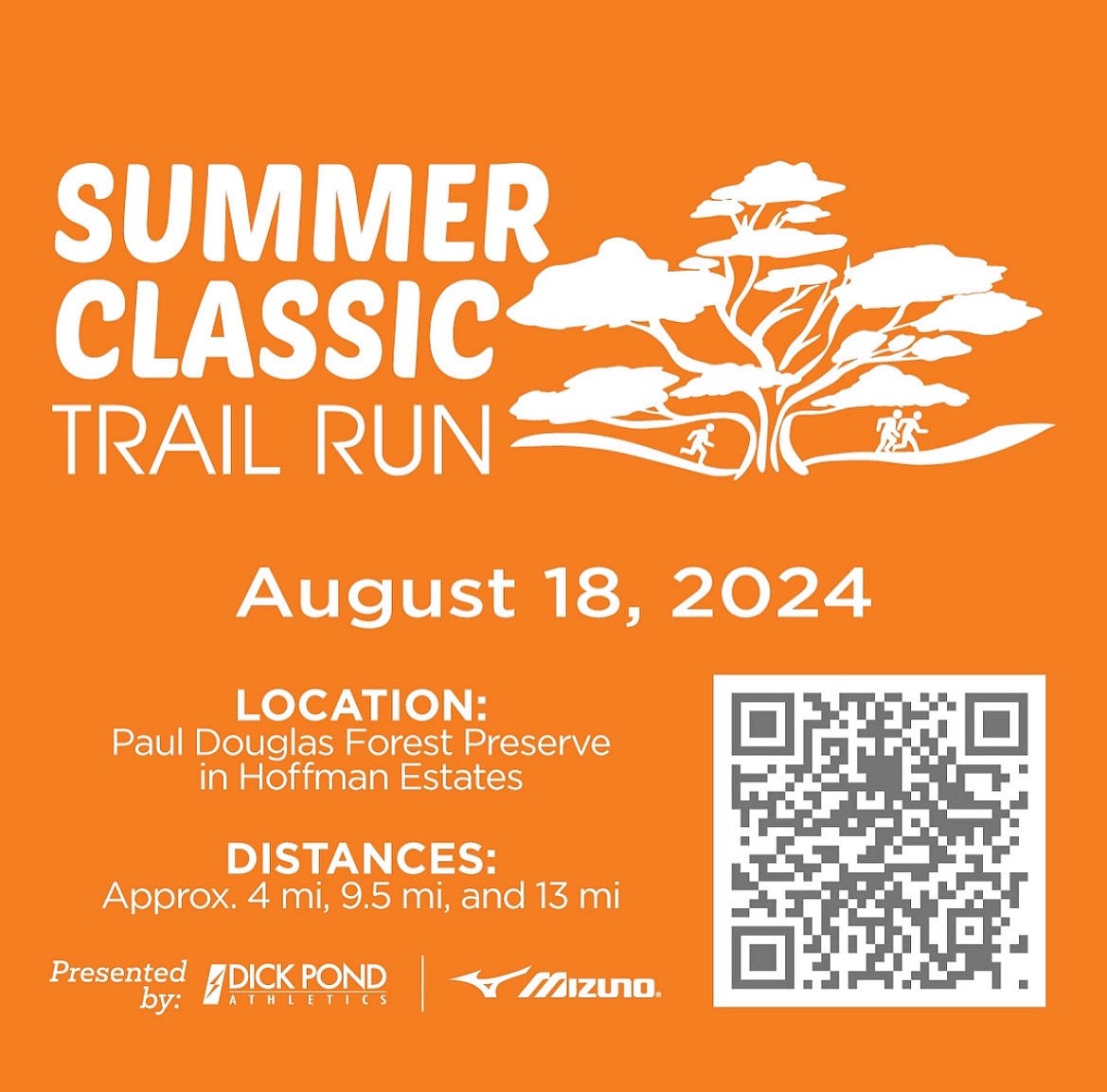 We are just weeks away from our third event in the Dick Pond Athletics Darn Tough Trail Race Series - the Summer Classic on August 18!

Learn more and register to join us for a 4, 9.5, or 13 mile run in the winding trails of Hoffman Estates!

raceroster.com/events/2024/86…