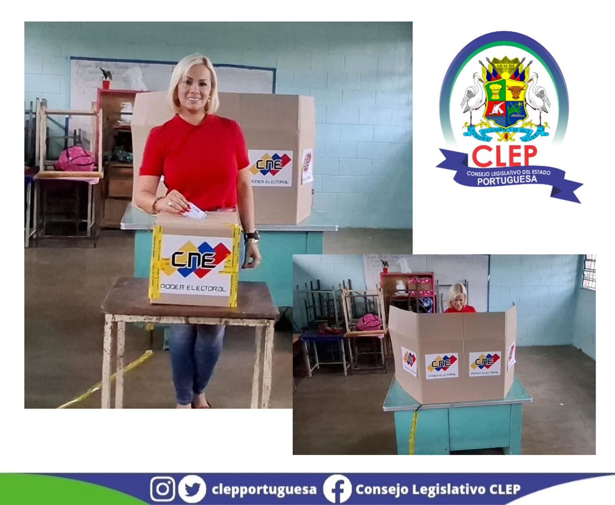 Nuestra legisladora María Gabriela Gil, primera combatiente del Estado, ejerció su derecho al voto, y cumplió con el deber Patrio para fortalecer la democracia, y respaldar la opción que representa la garantía de la paz y la prosperidad del pueblo de Venezuela.