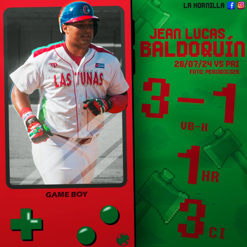 Con ustedes nuestro Game Boy 🎮 del último juego de la Final 🏆, Jean Lucas Baldoquín 🪓. 

👉t.me/LaHornilla