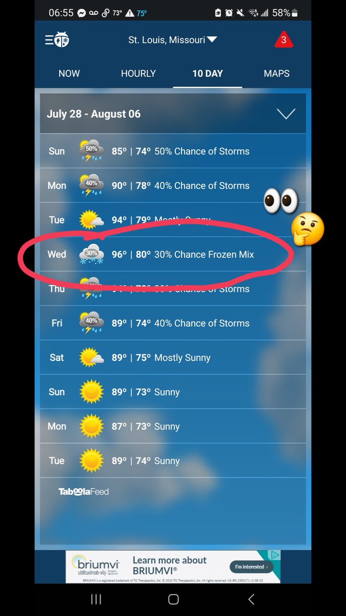missixie's tweet image. Haha! I took a screen shot of this also!
#stlwx #weatherbug