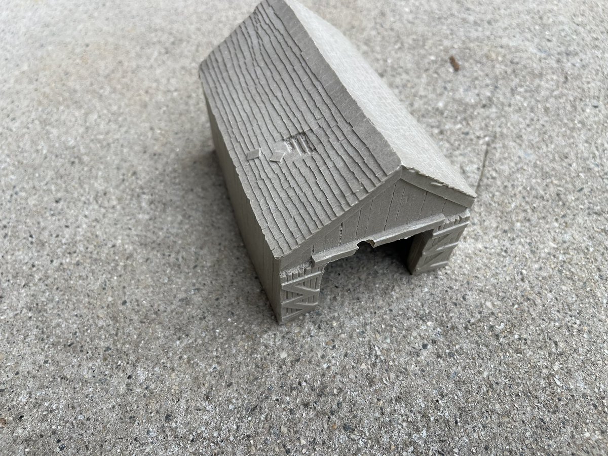 Love these old Hovels buildings! Here’s a 25mm barn I’m getting ready to paint. #ACW #miniaturewargaming #paintingacw #hovels