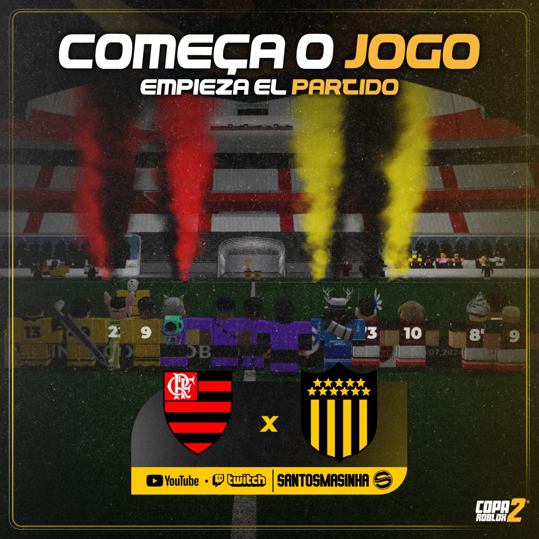 Copa_Roblox's tweet image. ⌚ COMEÇA A GRANDE FINAL DA COPA ROBLOX NO MONUMENTAL DE NUÑES!
#CopaRoblox2 🏆 - Final
🟥 #Flamengo × #Peñarol 🟨
📺 youtube.com/watch?v=S522_4…