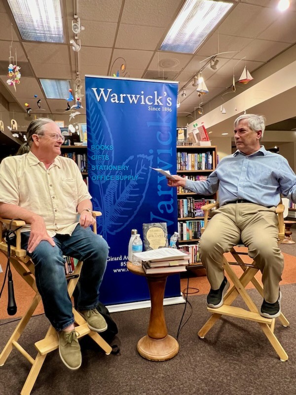 jmzbeijing's tweet photo. It was great to be back at Warwick's in La Jolla this week to moderate a book talk with Pulitzer and Polk Award Winning journalist and investigative reporter Dean Calbreath, the author of "The Sergeant: The Incredible Life of Nicholas Said: Son of an African General, Slave of the Ottomans, Free Man under the Tsars, Hero of the Union Army." A well-researched and riveting story of one man's life journey starting as the son of one of Africa’s greatest warriors, who was taken prisoner by slave traders, and then journeyed to Tripoli, Mecca, Istanbul, Russia, France, England, Canada, the Caribbean, and ended up on the Civil War battlefields of America.  Said was both a witness and participant in historical events.  A terrific read. @warwicksbooks @deancalbreath