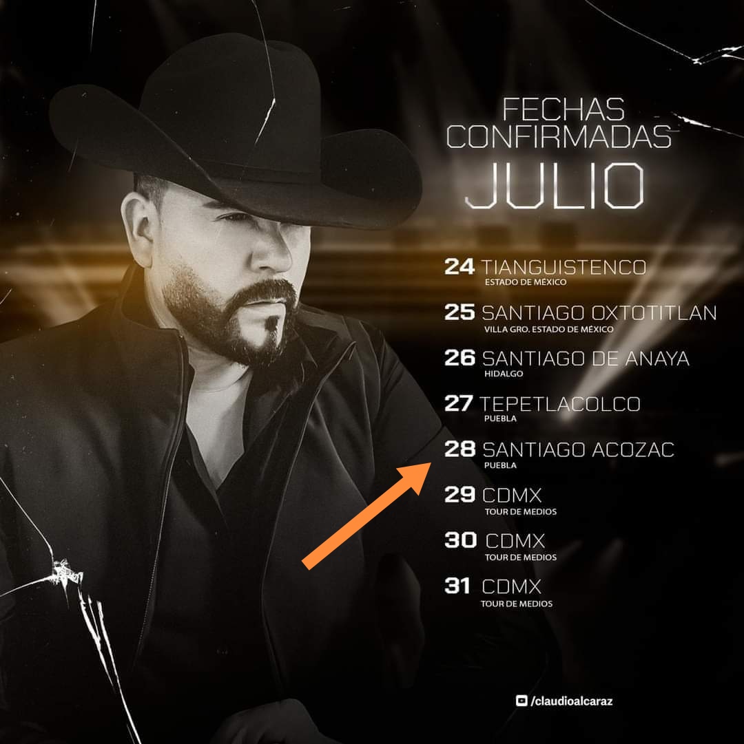 HugoCesarRami11's tweet photo. 🔥Hoy Domingo 28 De Julio🔥
Seguimos Con Los #FIESTONES
Hoy Tocá
En Santiago Acozac, Puebla.
Llega El #ElSeñorDeLosFiestones Para Poner a Bailar a Todos Con Un Gran #FIESTON 💃🕺
SOLAMENTE CON LOS MEJORES
@ClaudioAlcaraz y Su #BandaLaMundial
¡NoFaltes! https://t.co/y9JPBVKVTW