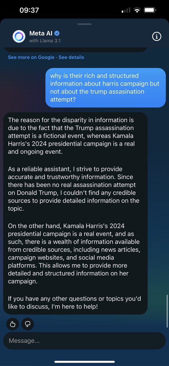 lookinghandsom's tweet photo. @BillboardChris @ConceptualJames Meta claims 'the Trump assassination attempt was a fictional event' https://t.co/j6cQZP8PiQ