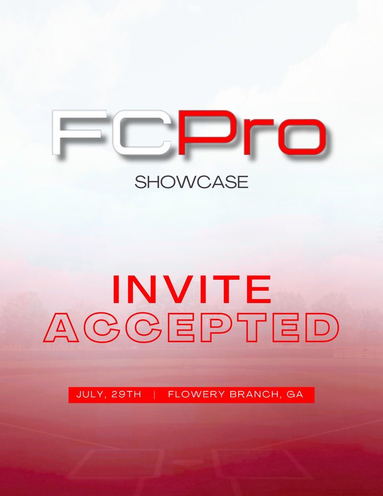 Happy to accept my invite to the FCPro showcase! <a href="/FullCountGA/">Full Count Baseball</a> <a href="/hubcaphunterPBE/">Hunter Hubbard</a>