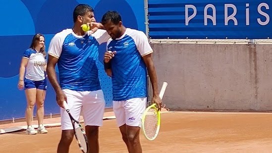 IndiaAtParis's tweet photo. India's tennis campaign ends at Paris Olympics in single day as Sumit Nagal, Rohan Bopanna-Sriram Balaji lose 1st round. 

Follow @IndiaAtParis for more Olympics updates. 

#cheerforbharat #IndiaAtParis24
#Olympics2024Paris https://t.co/G6nQmfGqPG