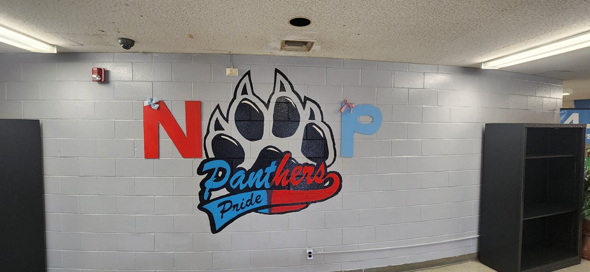 DrShemon's tweet photo. The renovations are coming together at the Den of @npmspanthers. Get ready for an AMAZING school year! We are working hard to have a more welcoming and inviting learning environment for all of our stakeholders! WE ARE ALL IN THIS TOGETHER. @suptking @JMCSchools @Formersportsguy https://t.co/X4HdJWOrqO
