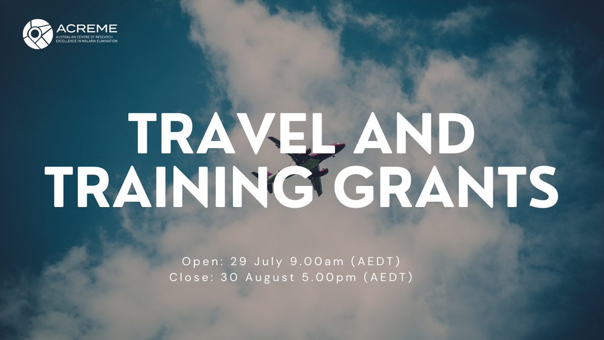 ACREME MASTER-MAP is delighted to introduce the inaugural round of the travel grants ✈ These grants are crafted to assist activities such as training workshops, lab exchanges, and field-based training. Applications will close 30 Aug. Visit shorturl.at/1YU7O

#malaria