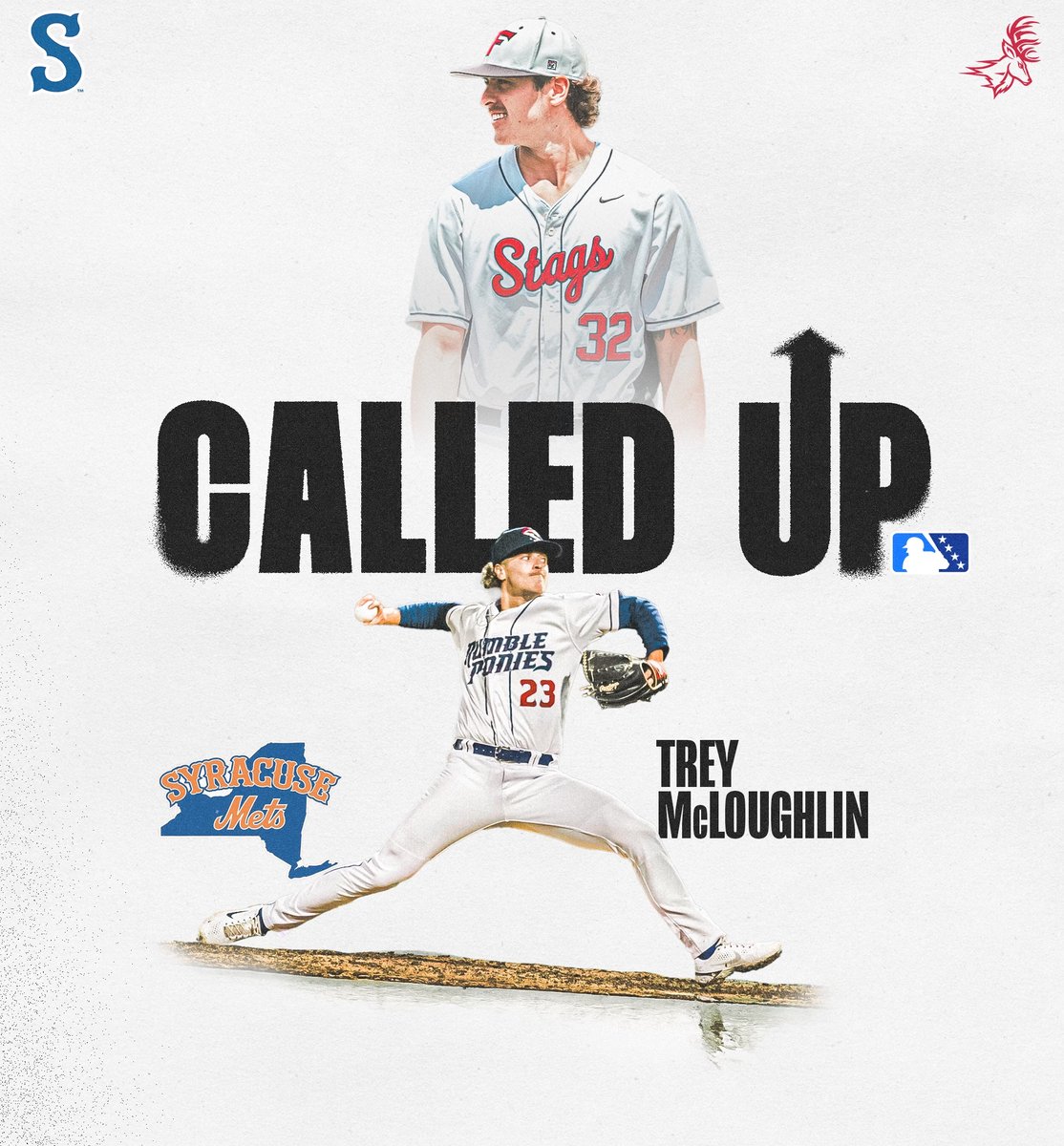 𝐂𝐀𝐋𝐋𝐄𝐃 🆙‼️

Congrats <a href="/_trey_32/">Trey Courter Mcloughlin</a> who gets the jump to AAA <a href="/SyracuseMets/">Syracuse Mets</a>!

Keep up the hard work 👊

#WeAreStags🤘 | #StagsInThePros | #LGM