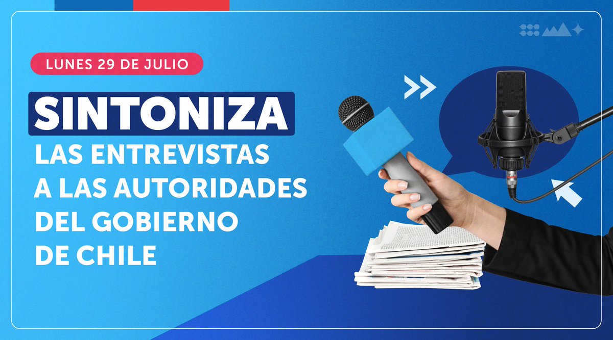Comienza bien tu semana: Sintoniza nuestras entrevistas con las autoridades de Gobierno y mantente informado.

Revisa aquí cuándo y dónde encontrarlas 👇🏽