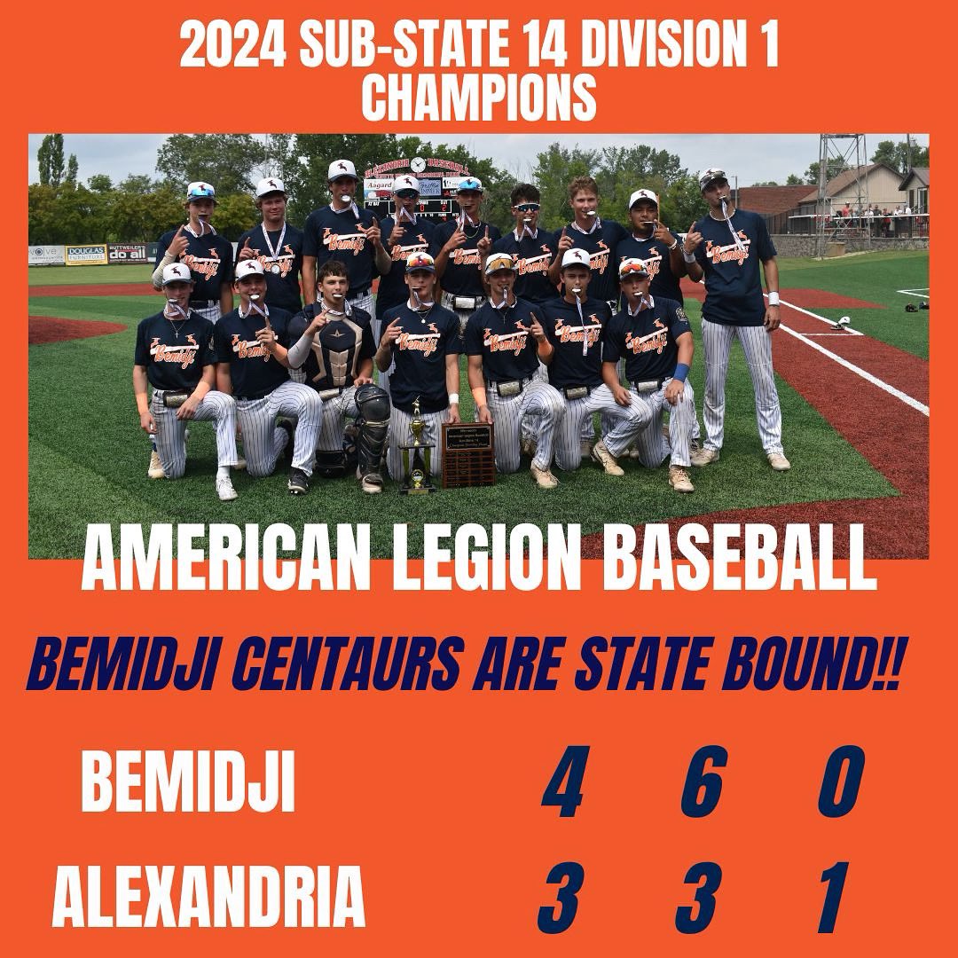 Centaurs lose game 1 and then win 6 in a row to win sub-state🔥
⛽️Peyton Neadeau WP 7inn, 3H, 3R, 5K
🔱Peyton Neadeau 2-3, 2RBI, R