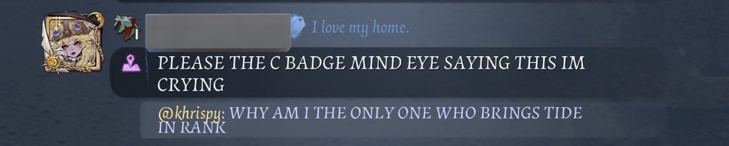 khrunchie's tweet image. a minds eye main being the only person to bring tide in rank - a thread