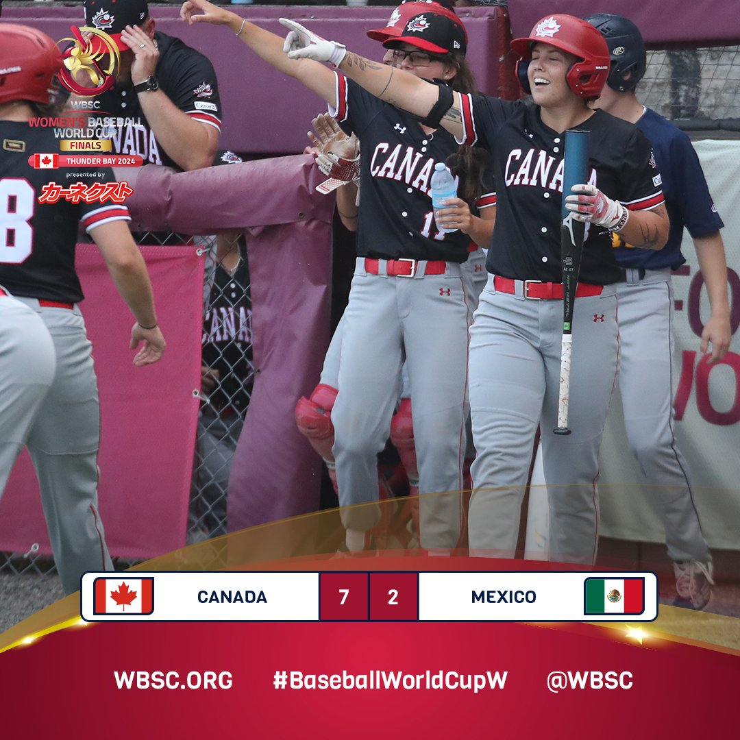 🇨🇦😄 All smiles for Canada! 

🏆⚾ WBSC Women's Baseball World Cup - Finals
#BaseballWorldCupW