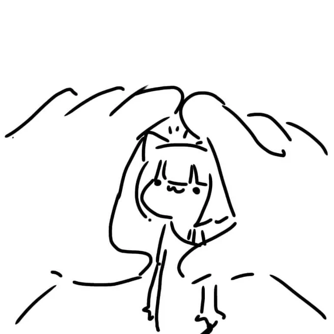 可愛貓娘擠臉頰