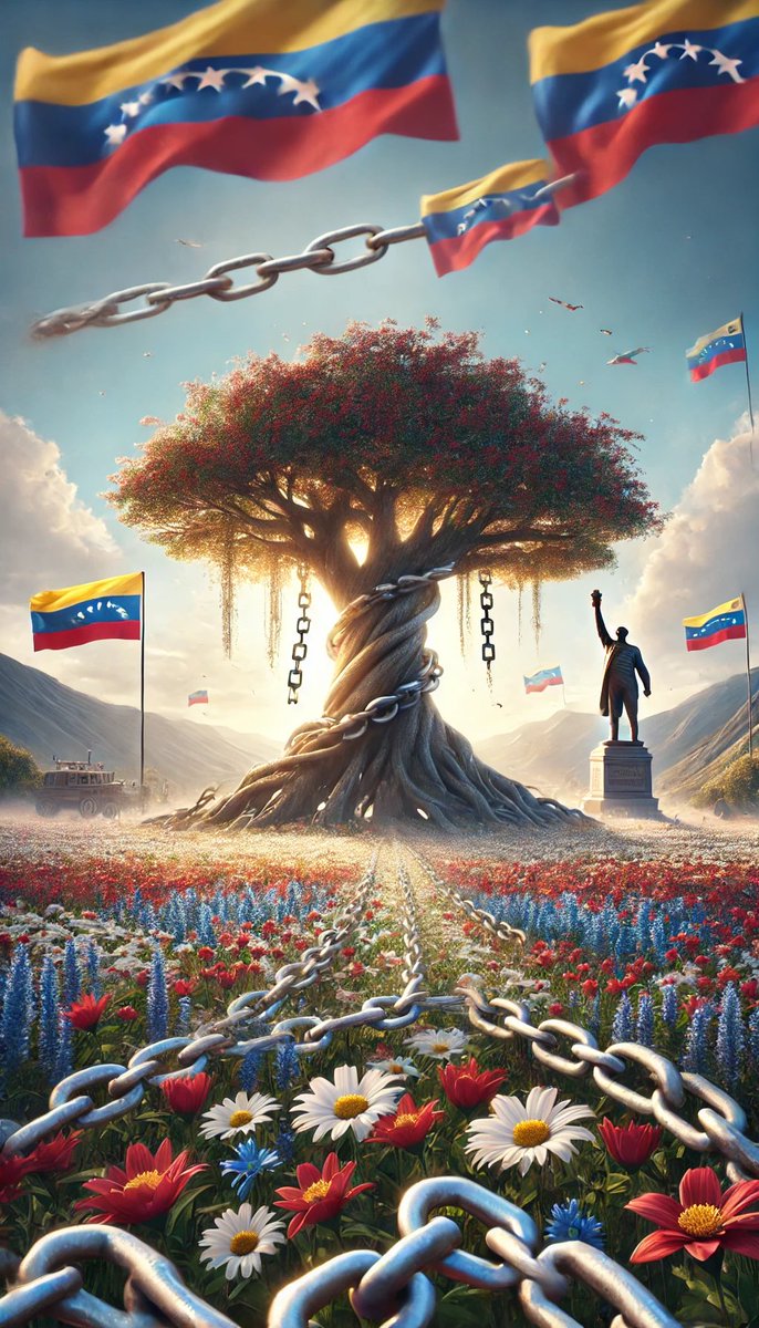 erikaender's tweet photo. La gran ironía de Venezuela, tierra del libertador, es que aún lucha por su libertad. Tantos han creado ramas fuera de sus raíces. Que el árbol de su voluntad crezca y hoy rompa cadenas, y cada ciudadano florezca en democracia. Dios bendiga a Venezuela y a sus hijos en el mundo. https://t.co/uXEwReznHr