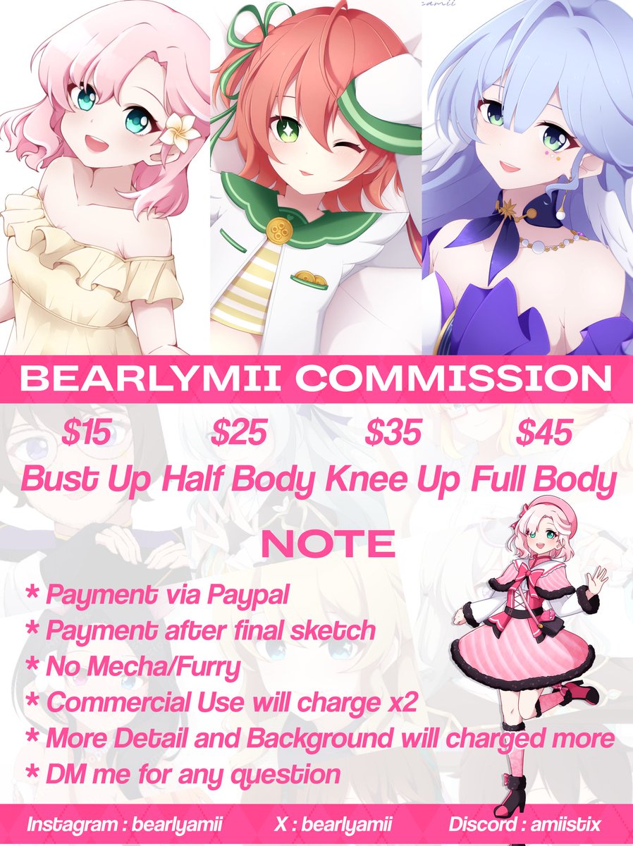 10strawbearry's tweet image. ReX and likes are appreciated!!
Commission Available (0/3)
If you are interested feel free to contact me via discord amiistix or DM me on X
Thank you (ू•ᴗ•ू )
#commissionart #commissionsopen
@OpenCommish
@commission_rts #animecommission #anime #artmoots
