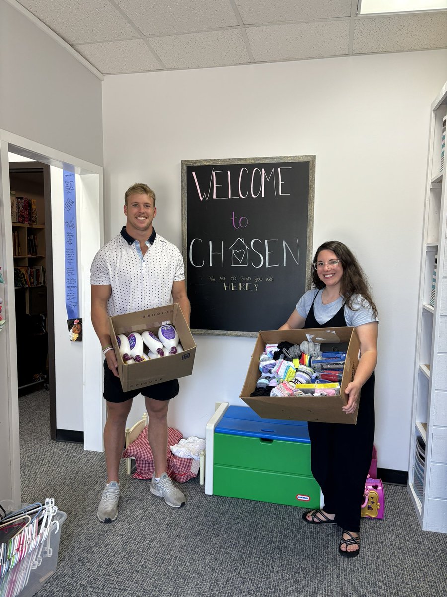 Got to deliver our first donation from the proceeds of the fundraiser this weekend. Chosen supports foster families and adoptive families with basic everyday needs. Happy to support them!