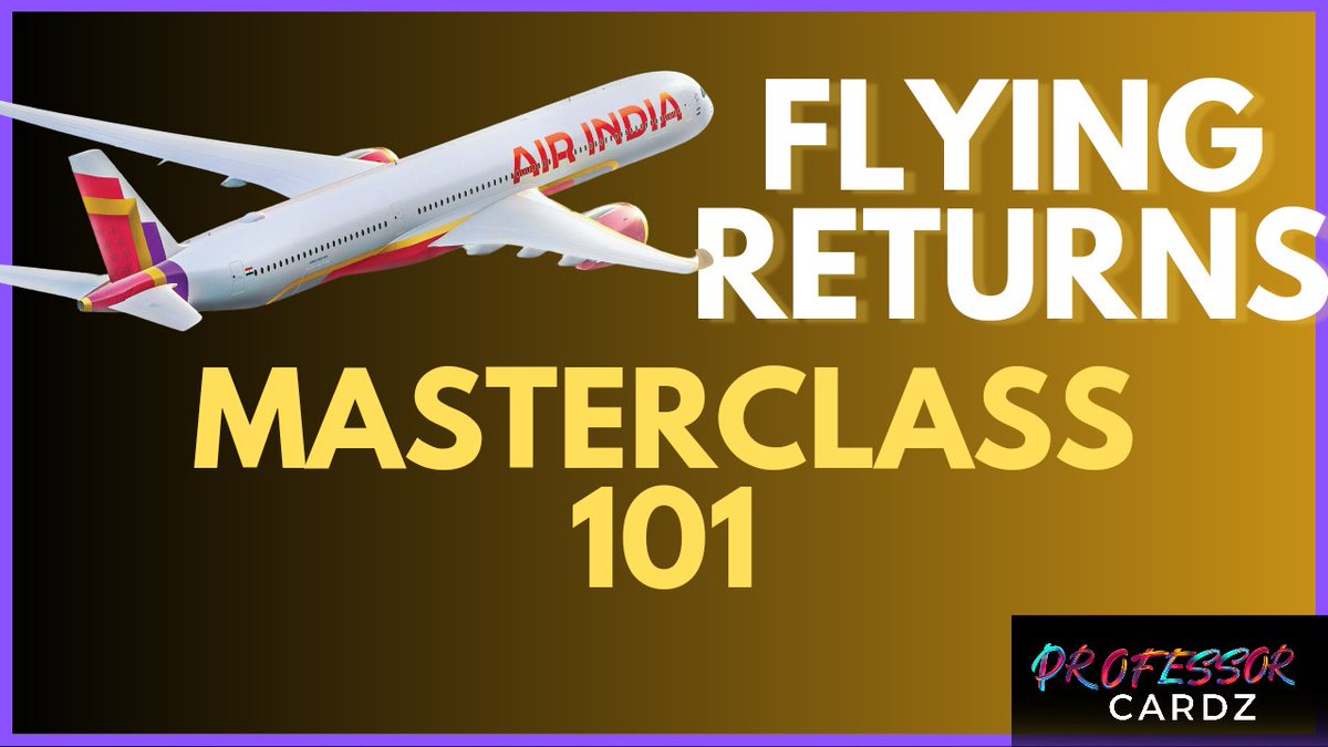 ProfessorCardz's tweet photo. ✈️#ccgeeks Do you want to master the miles game?
✈️In just 30 mins you will learn India's oldest Loyalty Program Flying Returns inside out.
🔗 🔗 👇 👇
https://t.co/nK2mtYZgXm
✈️What is Air India Flying Returns Program? Learn and Save in 30 mins #airindia #flyingreturns
✈️Do Like and Share if you like the video.
🔥Tagging specialists in #ccgeeks
@nebula_world
@AmazingCreditC
@iSatishAgarwal
@cards_wizard
@credit_cruze
@CAwhowrites
@imYadav31
@CardMavenIn
@RewardsEngineer
@DoBaniye
@ameya4mPune
@akshat_money
@milespointspro
@AbhiChtrj
@Pradnya_007
@mainimanish
@Punch_B
@NalinisKitchen
@vasishtanagalla
@THEONLYANKUSH
@credit_cruze
@SabyasachiHasa1
@mohit2asdf
@DealsDhamaka
@smritisinha99
@traumatizerr
@spendwiselyx
@skh27
@aman6490
@saketreddy
@creditkeeda
@Bhushan_Tal_27