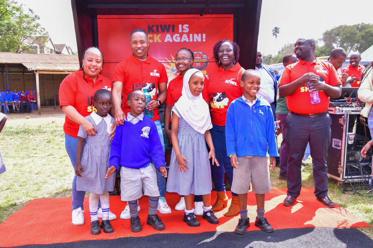 ICL_Kenya's tweet photo. It's always a fun time making children happy and in partnership with Kiwi we are doing just that! The Kiwi step up and shine is back again and we were at Kilimani School informing them of the competition📷
We will be at a school near you soon!
#KiwiStepUpAndShine https://t.co/7bbeURgqw2