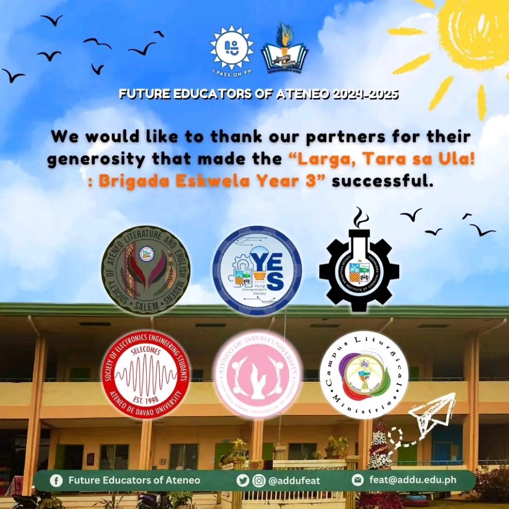 ipassonph's tweet photo. 𝐎𝐑𝐆 𝐏𝐚𝐫𝐭𝐧𝐞𝐫𝐬 | 𝐁𝐫𝐢𝐠𝐚𝐝𝐚 𝐄𝐬𝐤𝐰𝐞𝐥𝐚 𝐘𝐞𝐚𝐫 𝟑 🙌

You’ve been amazing! We couldn’t have done Brigada Eskwela Year 3 without your support. Your dedication helped us make this event a success, and we truly appreciate it! 🏫🌤️

#BrigadaEskwela2024 https://t.co/WG1DJiAAIy