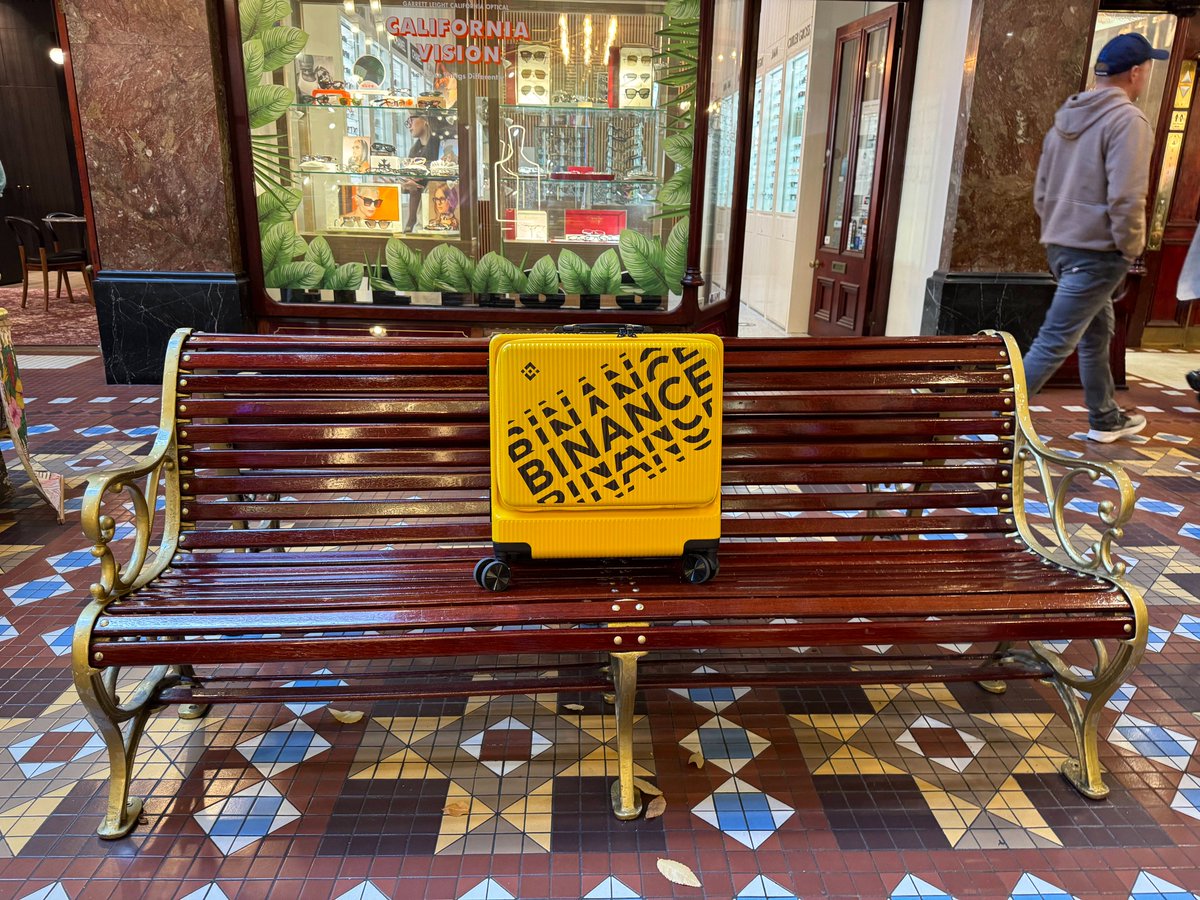 This bench needed some #Binance flair!