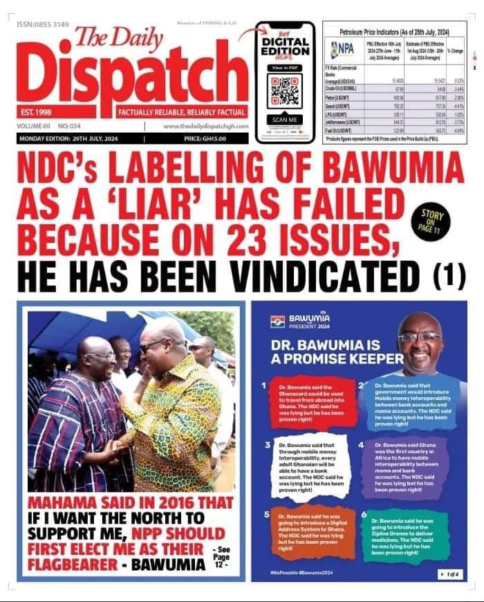 Atinka1047fm's tweet photo. Front pages of today’s newspapers || Monday, 29th July 2024
#AMVnews #AMDrive #newspapersheadlines #Atinka1047fm https://t.co/4GmQV75z8J