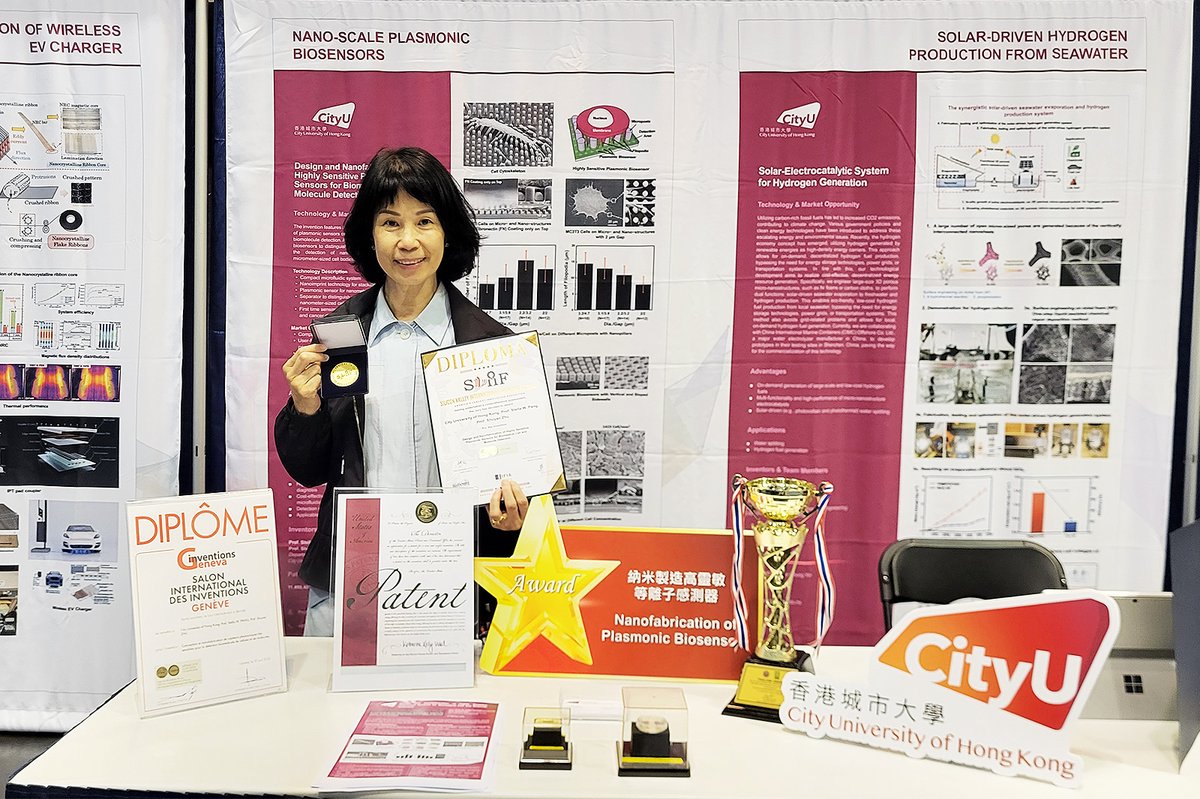 Researchers at CityUHK debuted four projects at the Silicon Valley International Invention Festival (SVIIF) 2024, focusing on healthcare, sustainability, clean energy, and biomedical research. The CityUHK teams achieved outstanding results, winning five awards, including one