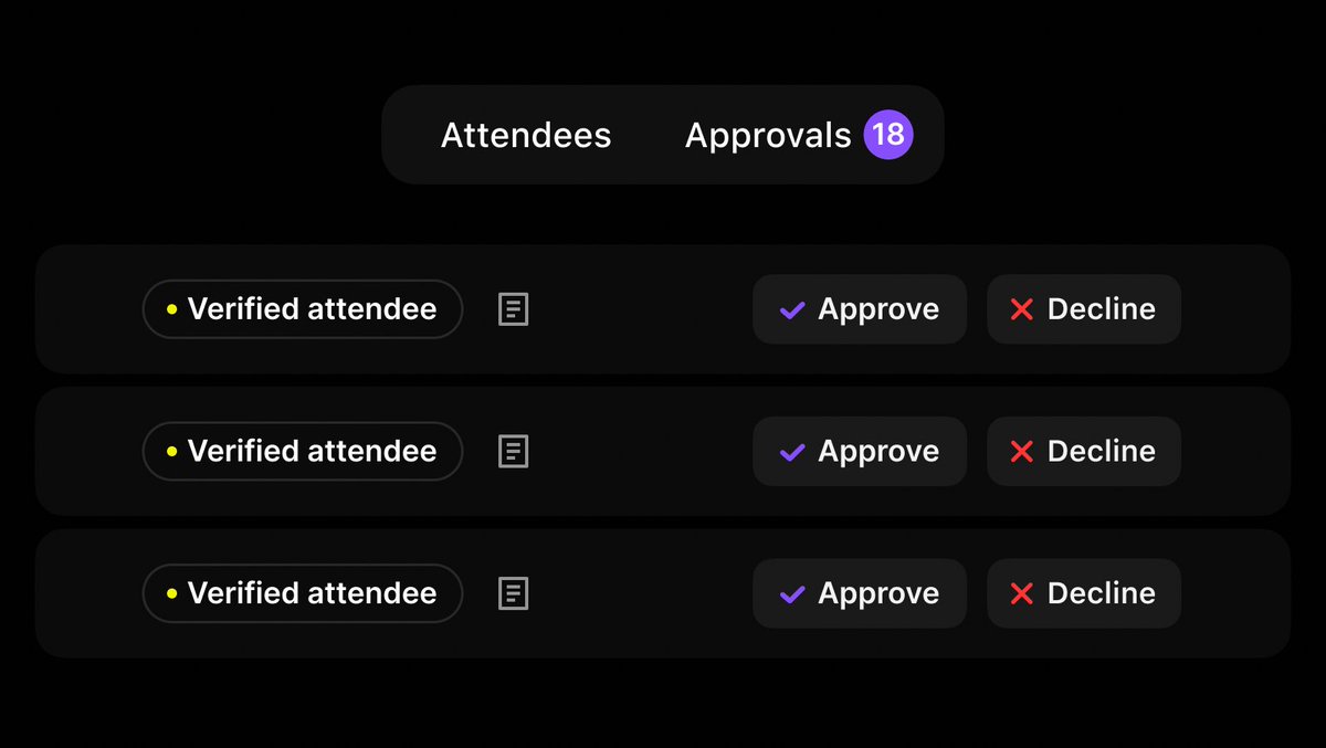 If you've ever run a crypto side event, you know that approved registrants don't always make it to the venue 👀

Now on <a href="/blocklive_/">Blocklive</a>, create a waitlist for a specific ticket category - or for your whole event after it hits capacity. Airdrop as needed to hit the right balance.