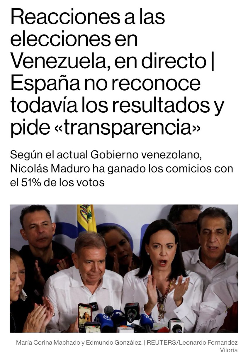 rosadiezglez's tweet photo. La clave es “ todavía”.No hay más q escuchar a Albares en la SER para comprender q Sánchez se está preparando para ser el primer Gobierno formalmente democrático q avale el golpe de Maduro. Y Zapatero se traerá las claves para aplicar el sistema en España. Porque de eso se trata. https://t.co/2t8B1jte7U