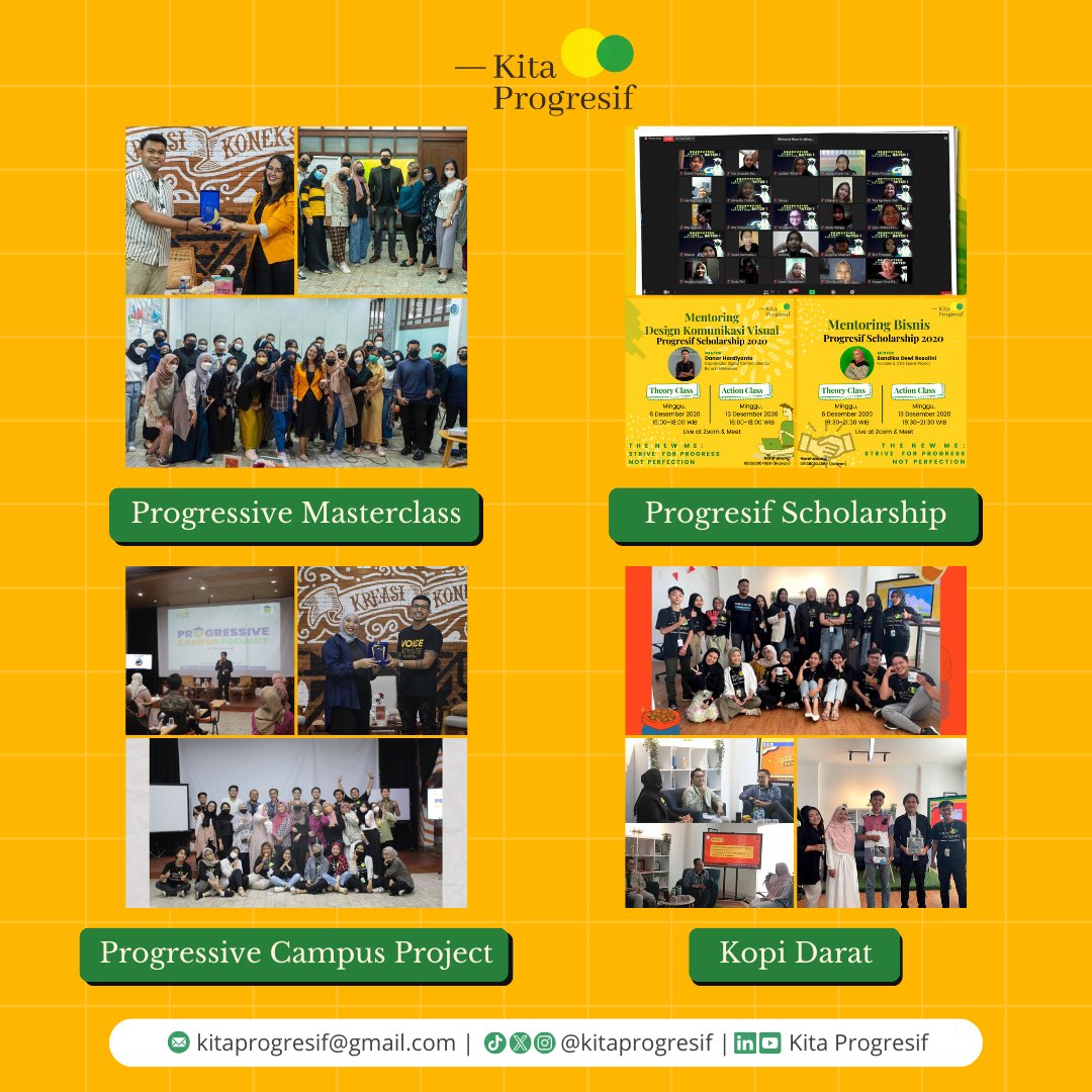 KitaProgresif's tweet image. Apa saja yang bisa kamu temukan di sini?
🌟 CV Review &amp;amp; Career Counseling
🌟 Soft Skill Course
🌟 Partnership

Geser untuk informasi lebih banyak tentang Kita Progresif!

——#BerkaryaBermanfaat
——#ProgresifProfesional