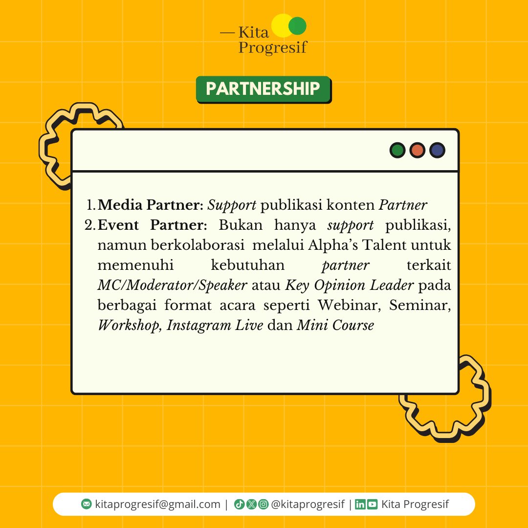 KitaProgresif's tweet image. Apa saja yang bisa kamu temukan di sini?
🌟 CV Review &amp;amp; Career Counseling
🌟 Soft Skill Course
🌟 Partnership

Geser untuk informasi lebih banyak tentang Kita Progresif!

——#BerkaryaBermanfaat
——#ProgresifProfesional