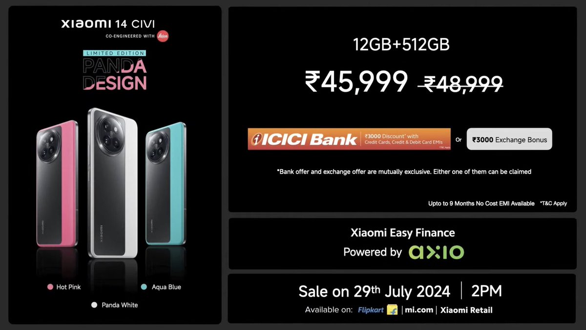 Iamnil7's tweet image. Limited Edition #PandaDesign of the #Xiaomi14CIVI – where sleek meets chic.
@XiaomiIndia @Nisar_1987 @s_anuj @sandeep9sarma @gautmeluv @hawkeye