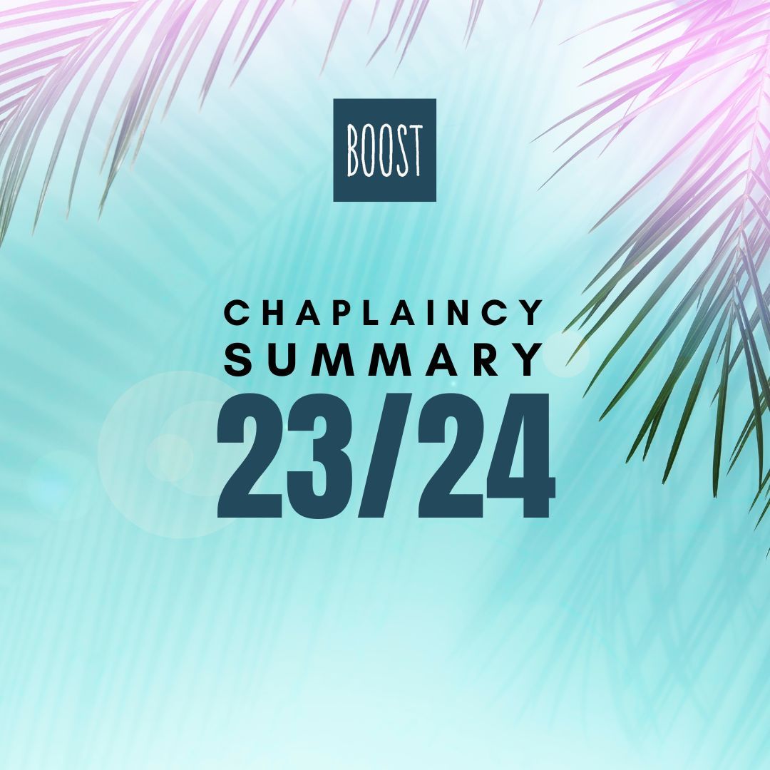 We've come to the end of a very busy year in chaplaincy, so over the course of the week we'll be sharing some highlights and statistics about what we've been up to on Facebook, X and Instagram. Thanks to your support for enabling us to do what we do!