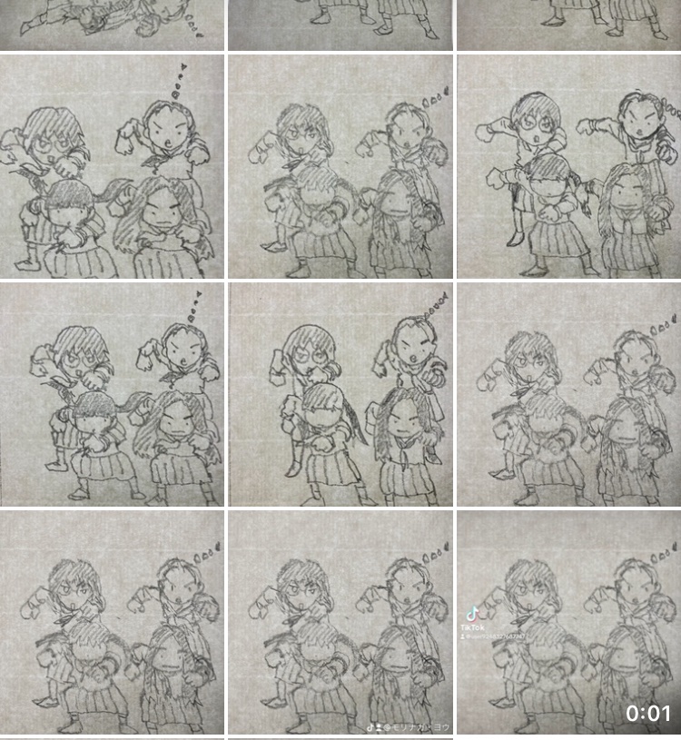 (パラパラまんがでもこんなことになるので、あらためてアニメーターを尊敬します)