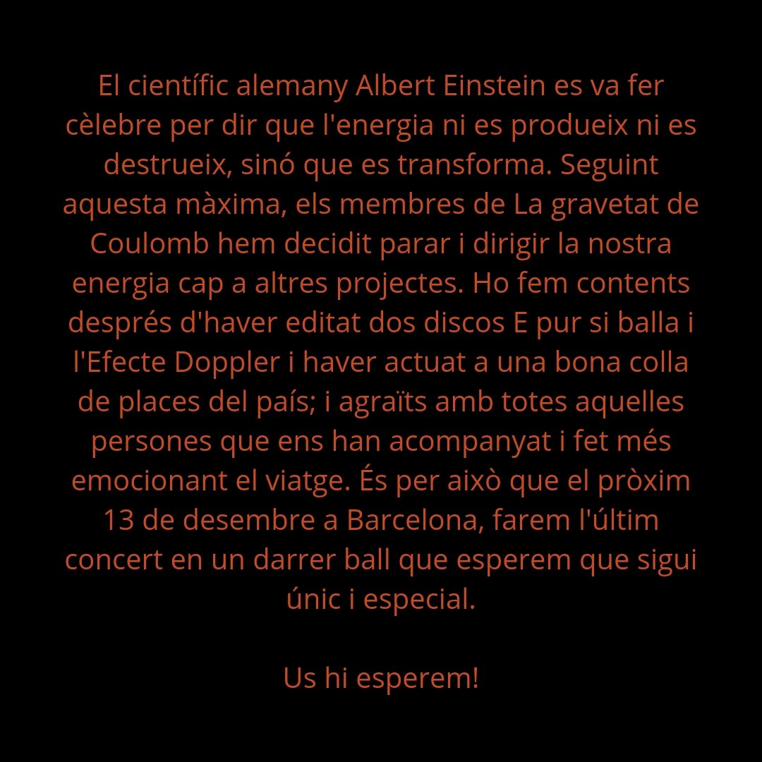 La finalitat
Divendres 13 de desembre
Barcelona